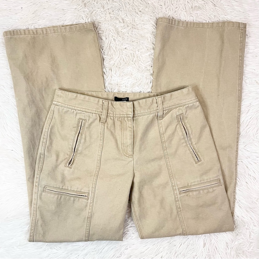 J. CREW Women’s Mid-Rise Front Seam Wide Leg Khaki Pants 6